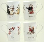 Dog Mugs set of 4